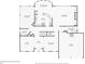 Detailed floor plan showcasing the layout of the home, including the kitchen, living room, and bedrooms at 5511 Highland Preserve Dr, Mableton, GA 30126