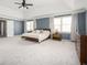 Expansive main bedroom with a vaulted ceiling, plush carpet, and ample natural light from multiple windows at 2689 Spring Rock Ne Ct, Roswell, GA 30075