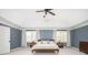 Aesthetic main bedroom featuring a trey ceiling, plush carpet, and ample natural light at 2689 Spring Rock Ne Ct, Roswell, GA 30075