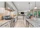Modern, open kitchen with stainless steel appliances and granite countertops at 3405 Camellia Ln, Suwanee, GA 30024