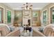 Cozy living area with fireplace, comfortable seating, and natural light at 3405 Camellia Ln, Suwanee, GA 30024