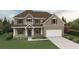 Charming two-story home featuring a brick facade, covered entry, and an attached two-car garage at 3623 Squires Park Ln, Loganville, GA 30052
