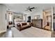 Spacious main bedroom featuring dark hardwood floors, a sitting area, and ample natural light at 6399 Lucent Ln, Atlanta, GA 30328