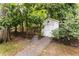 Charming backyard shed with a stone pathway, set amidst mature trees, providing additional storage and character at 999 Seaboard Nw Ave, Atlanta, GA 30318