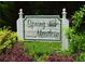 Community sign indicating the neighborhood as 