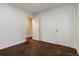 This bedroom offers neutral colors and carpeting at 223 Dogwood Ln, Lawrenceville, GA 30046