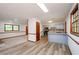 An open kitchen with breakfast bar and hardwood floors for casual dining at 2923 Bicentennial Dr, Stone Mountain, GA 30087