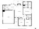 Detailed floor plan showcasing the layout of the home including the primary bedroom, living room, and garage at 102 Natalie Ct, Dallas, GA 30157