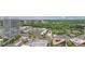 High angle aerial shot shows city office buildings with tree coverage and parking lots at 3338 Peachtree Ne Rd # 1507, Atlanta, GA 30326
