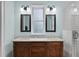 Stylish bathroom featuring a double vanity, modern lighting, and a glass shower at 563 Ralph Mcgill Ne Blvd, Atlanta, GA 30312