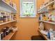 Walk-in pantry features bright paint and many shelves for ample storage at 563 Ralph Mcgill Ne Blvd, Atlanta, GA 30312