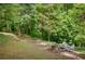 Backyard entertaining space with adirondack chairs around a fire pit at 1610 Old Mill Xing, Marietta, GA 30062