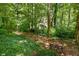 Secluded backyard garden space with a park bench at 1610 Old Mill Xing, Marietta, GA 30062