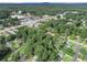 Aerial view of a neighborhood showcasing mature trees and nearby commercial areas at 1853 Pinedale Pl, Decatur, GA 30032