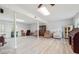 Finished basement features lots of open space with light-colored, waterproof flooring and bright lighting at 1159 Midland Nw Dr, Acworth, GA 30102