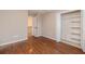 Bedroom features hardwood floors, closet and neutral paint colors at 2427 Camata, Marietta, GA 30066