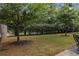 Landscaped backyard features mature trees and shrubbery providing shade and privacy at 3931 Fireoak Dr, Decatur, GA 30032