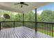 Covered deck offers views of lush greenery and plenty of space for outdoor seating at 1105 Sterling Brooke Dr, Alpharetta, GA 30022