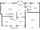 Layout of the home's main level with kitchen, living, and dining areas at 3355 Golfe Links Dr, Snellville, GA 30039