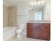 Bathroom featuring modern vanity with granite top, and tiled shower and bathtub combo at 3324 Peachtree Ne Rd # 1604, Atlanta, GA 30326