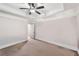 A bedroom with a ceiling fan and off white walls at 540 Byrd Mountain Ln, Canton, GA 30114
