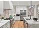 Modern kitchen with stainless steel appliances, marble countertops, and white cabinetry at 6175 River Shore Pkwy, Atlanta, GA 30328