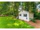 Charming backyard shed with garden, ideal for storage or hobby space at 2401 Stockton Dr, Marietta, GA 30066