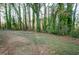 A large backyard cleared and ready with lush green trees surrounding the space at 2895 Akron St, Atlanta, GA 30344