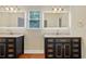 Bathroom features double vanity, marble countertop, and custom cabinets at 4030 Greatwood Path, Alpharetta, GA 30005