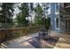 Relaxing deck area with outdoor seating and views of the lush backyard at 4030 Greatwood Path, Alpharetta, GA 30005