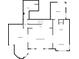 Downstairs floor plan featuring a recreation room, kitchen, dining area, and bedrooms at 4030 Greatwood Path, Alpharetta, GA 30005