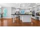 Modern kitchen with stainless steel appliances, a large island, and ample counter space at 4030 Greatwood Path, Alpharetta, GA 30005
