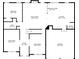 Floor plan depicting layout of rooms, dimensions and features of the first floor at 4240 N Braves Cir, Douglasville, GA 30135
