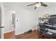 Office featuring hardwood floors, modern decor, and natural lighting at 470 Pretty View Se Ln, Smyrna, GA 30082