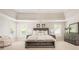 Spacious main bedroom featuring tray ceiling, neutral tones, and large windows providing ample natural light at 2000 Settindown Dr, Roswell, GA 30075