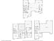 Detailed floor plan showcasing the layout of the first floor, second floor, and basement at 461 Maypop Ln, Woodstock, GA 30188