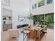 Sun-drenched living room with high ceilings and a wall of windows overlooking a lush, green landscape at 461 Maypop Ln, Woodstock, GA 30188