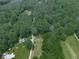 Expansive aerial view of a lush, wooded property with a home and surrounding landscape at 337 Theodore Cox Cir, Canton, GA 30114