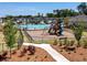 View of playground with mulch base and play equipment in community at 4065 Holland Grove Rd, Lawrenceville, GA 30044