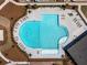 Overhead view of community pool featuring sun deck and lounge seating at 4065 Holland Grove Rd, Lawrenceville, GA 30044