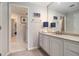 Modern bathroom with updated vanity, framed mirror, and stylish lighting at 6300 Brookside Pl, Roswell, GA 30076