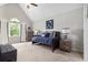 Charming bedroom with vaulted ceilings, a window seat, and stylish décor at 6300 Brookside Pl, Roswell, GA 30076