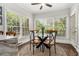 Breakfast nook with lots of natural light and views of the backyard at 6300 Brookside Pl, Roswell, GA 30076