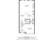 Detailed floor plan showcasing the layout of the living room, kitchen, dining area, bathroom, and foyer at 1954 Summit Trace Circle Northwest, Atlanta, GA 30318