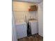 Functional laundry area with a washer, dryer, storage, and easy access within the home at 101 Royal Way, Mcdonough, GA 30252