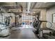 On-site gym features weights, bench, treadmills, exercise balls and large window for great natural lighting at 395 Central Park Ne Pl # 610, Atlanta, GA 30312