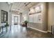 Relaxing lobby features bright lighting, concrete floor, with mailboxes and access to main building at 395 Central Park Ne Pl # 610, Atlanta, GA 30312