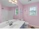 Bright bathroom features a big mirror, vanity and decor at 3190 Red Rose Dr, Powder Springs, GA 30127