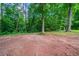 A serene and expansive backyard backing onto a lush wooded area at 10150 Puckett St, Covington, GA 30014