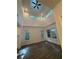 Bright living room with high ceilings, clerestory windows and hardwood floors at 101 Dancing Fox Rd, Decatur, GA 30032